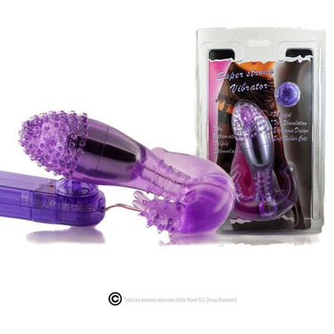 Stimolatore Anale Piccolo con Vibrazione e Rilievi Stimolanti Viola